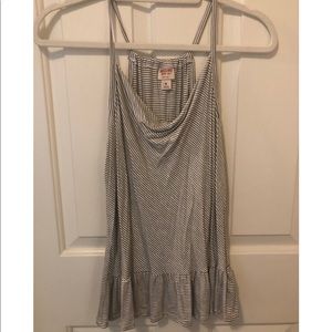 Black and white striped tank